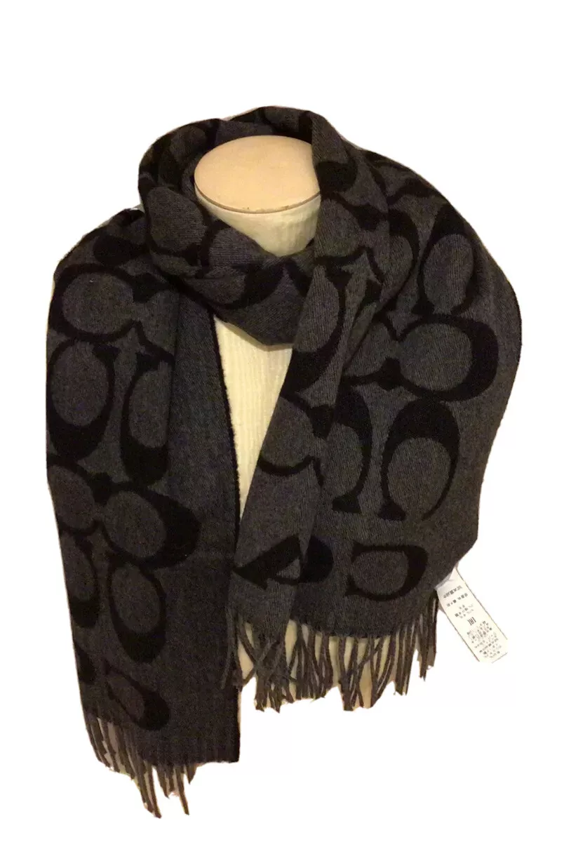 Coach Signature Oversized Muffler/Scarf Made In Italy NWT