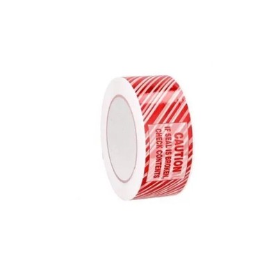 36 Rls Red Caution Printed Sealing Tape 2'' x 110 Yds Broken Seal Tape 1.9 Mil
