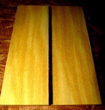 FIVE 5 PIECES EXOTIC SANDED YELLOWHEART THIN WOOD LUMBER 12" X 3" X 1/8"