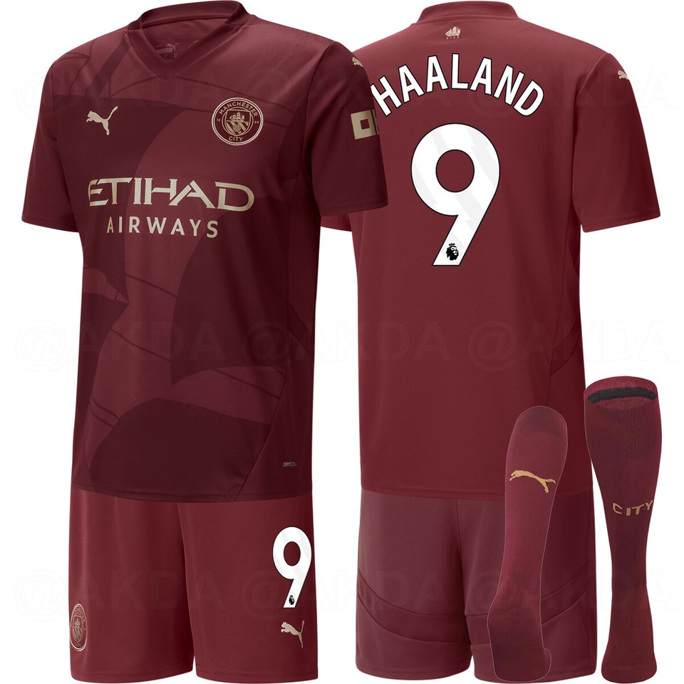 24/25 Kids Mens Man City Home Away Third Football Kits Strip Shirt