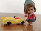 Vintage Mattel Liddle Kiddles BABE BIDDLE Doll, Outfit, Scarf & Car