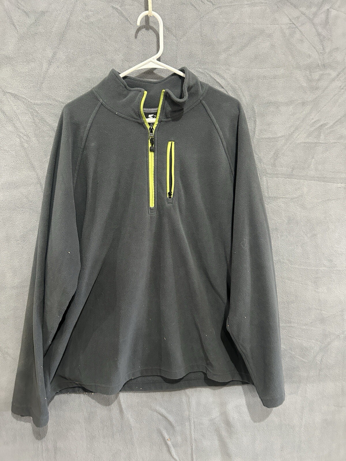 Starter Gray Half Zip-up Pullover Running Jacket … - image 1