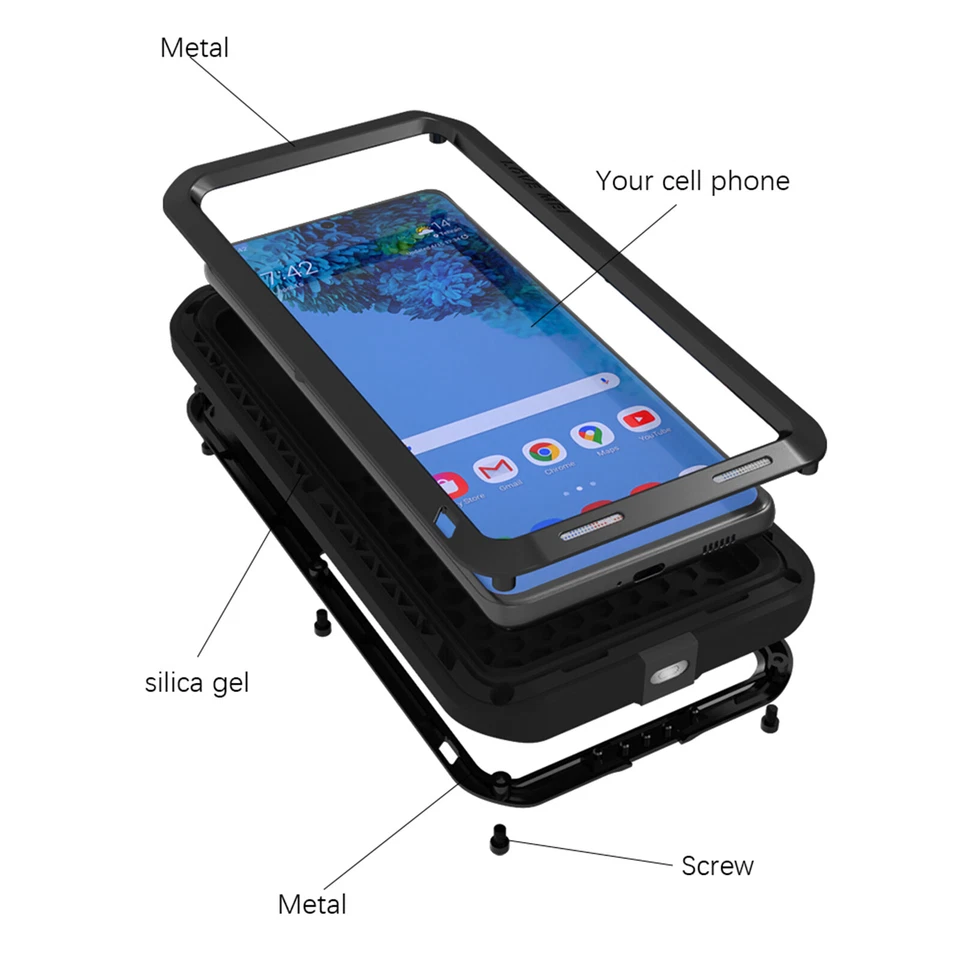 适用于三星 Galaxy S21 Ultra LOVE MEI 重型金属坚固防震保护壳 — 第 3/4 张图片