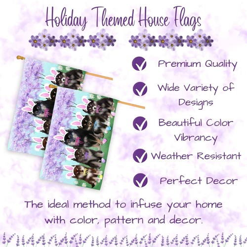 Finnish Lapphund Dog House Flag Holiday Double Sided 28"x40" Many Design NWT NEW - Picture 6 of 72