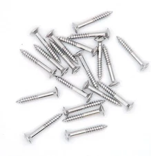 20PCS Guitar Humbucker Pickup Ring Mounting Screws Frame Chrome 