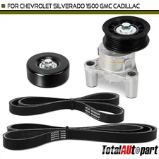 4x Serpentine Belt Drive Component Kit for Chevrolet Silverado 1500 2009-2013