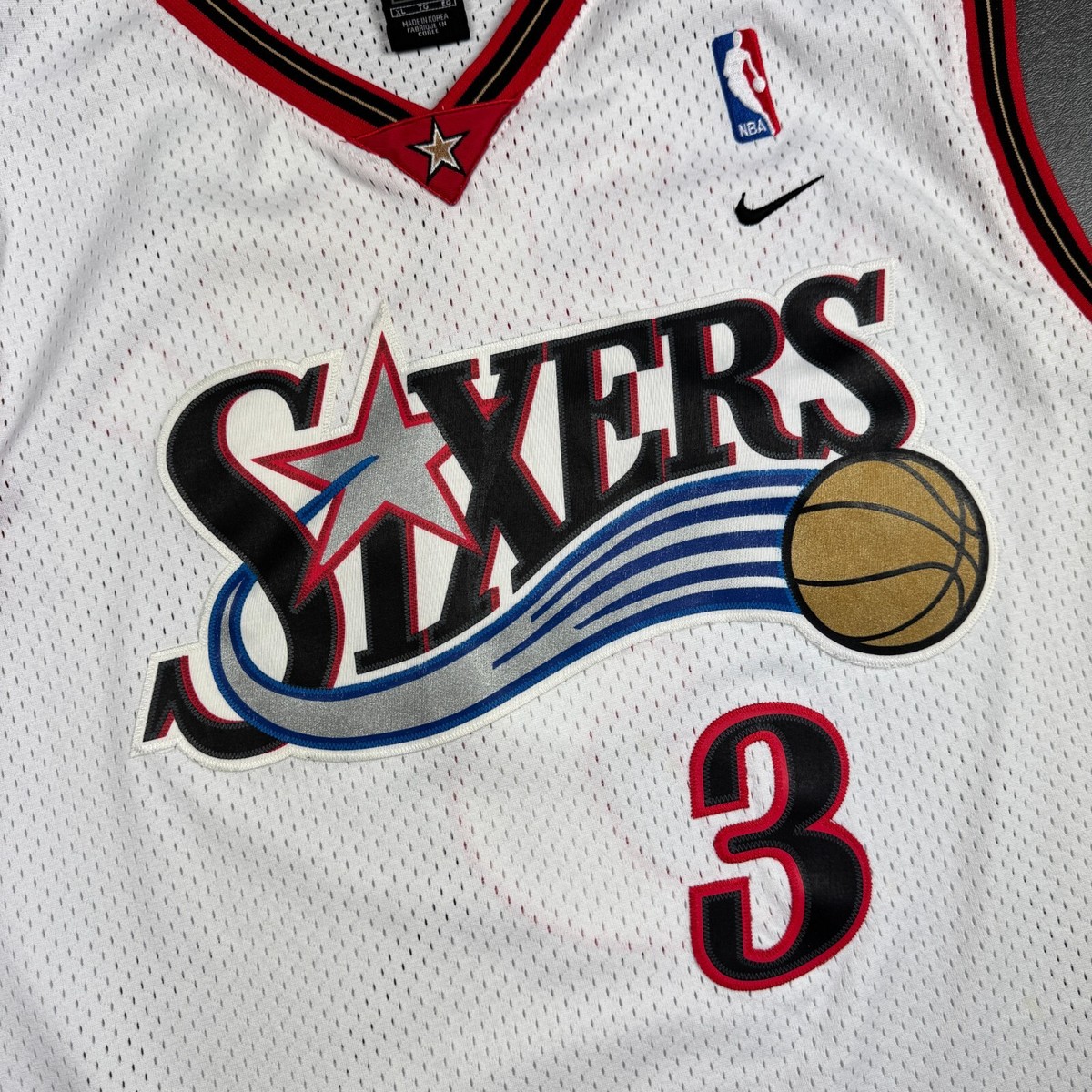 100% Authentic Allen Iverson Vintage Nike Sixers Swingman Jersey