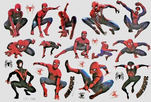 Spider-Man, Super-ManTemporary Tattoo stickers Children Kids Birthday Party Bag - Imagen 23 de 29