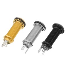  3pcs Guitar Endpin Jack - 6.35/6.5mm Audio Output Connector - Metal Strap Pin