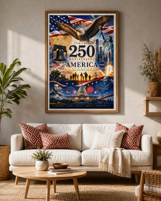 USA 1776 2026 250th Anniversary Patriotic Poster