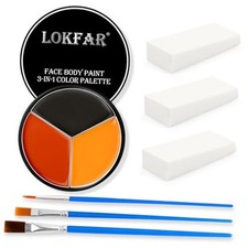 Black Red Orange Face  Body Paint - Blendable Facepaint 09 Pumpkin/Scarecrow