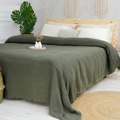 King Size Baumwolldecke: Große Sofa Tagesdecke 220 x 240 cm