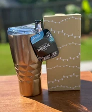 Primula~Hot/Cold~Thermal~20 oz Tumbler~Triple Layer Copper~Champagne~NIB