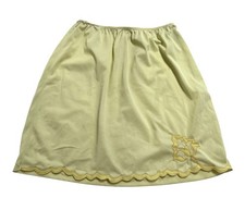 Vintage Embroidered Trim Half Slip in Butter Yellow