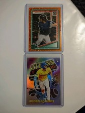 Roman Anthony (Lot Of 2 Rcs) 2025 Orange Lazer Optic, 2026 Topps