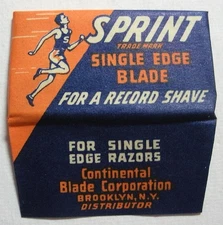 Vintage Razor Blade SPRINT Male Runner Single Edge - RARE- One Blade