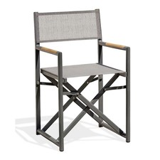 Fauteuil de Jardin Pliant "Honfleur" 88cm Gris Anthracite