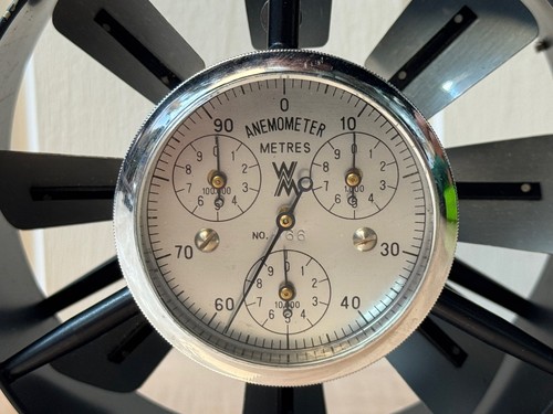 Vintage *Near New* WEATHER MEASURE CORP W131-M Metric Anemometer AIr Flow Gauge - Foto 3 di 12
