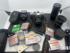 Minolta SRT Super 35mm Camera w/ Rokkor 50mm Lens  Sigma  Vivitar Lenses Lot