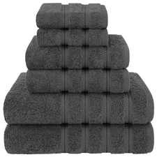 American Soft Linen Luxury 6 Piece Towel Set, 2 Bath Towels 2 Hand Towel 2 Wa...
