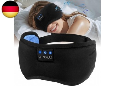 LC-dolida Bluetooth Schlafmaske mit Kopfhörern für Frauen und Herren,Totale B