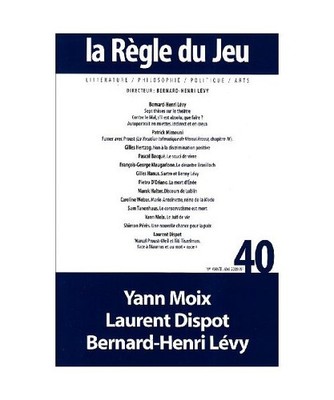 La règle du jeu n°40, Lévy, Bernard-Henri