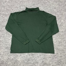 VTG L.L. Bean Sweatshirt Mens Large Forest Green Turtleneck Made in USA Hiking