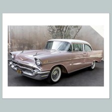 #1222 1957 Chevy Bel Air 8x10 Glossy Photo - Fast-Secure Shipping