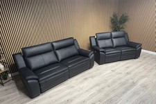 DFS Boston Leather 3 + 2 Seater Sofa Set, Power Recliners RRP: £4495