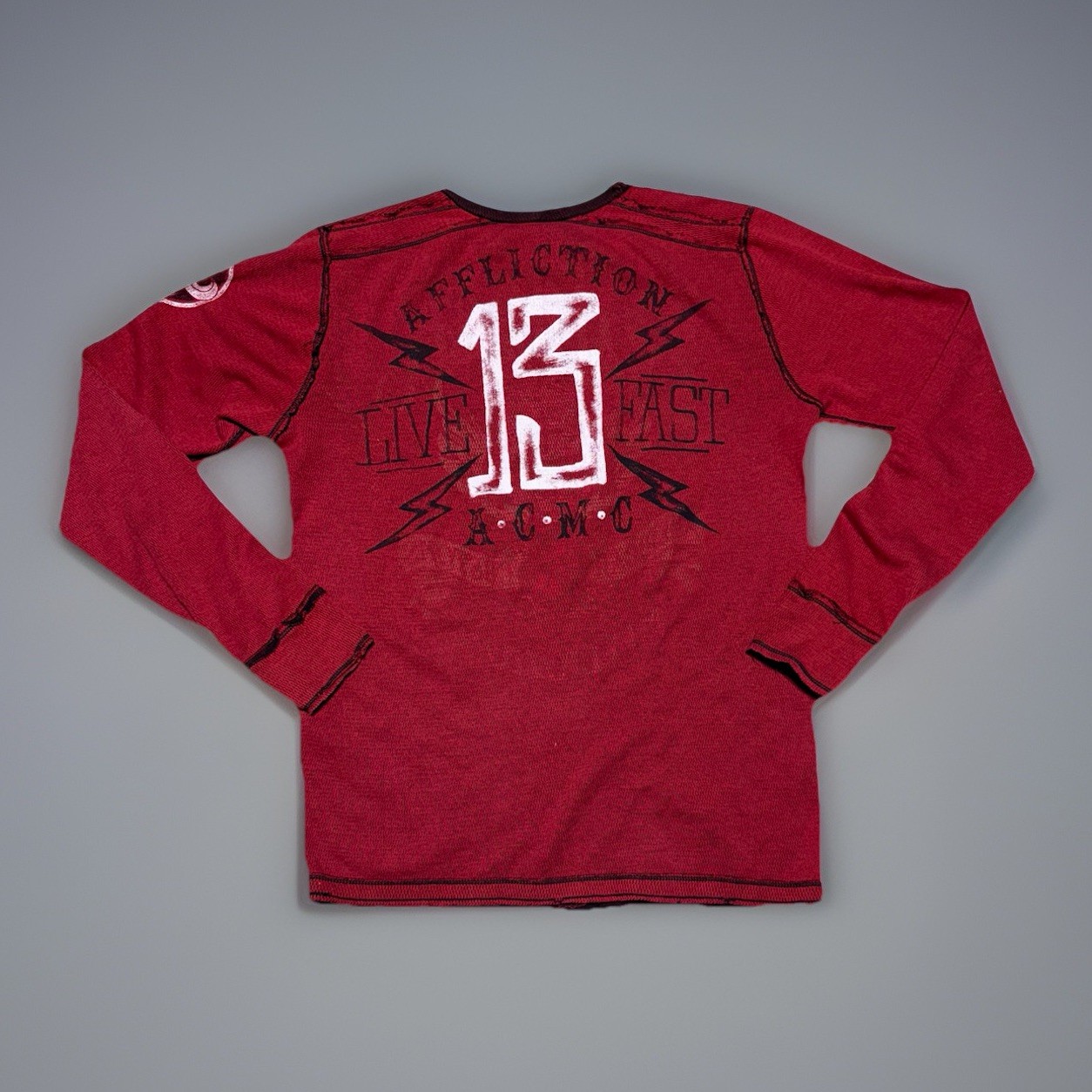 Affliction Midnight Rambler Reversible Thermal Sh… - image 4