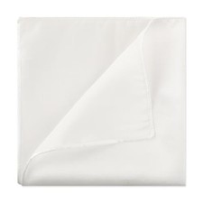 2pcs Men's Handkerchiefs Selected Soft White Hankie Suit Solid Pocket Squares