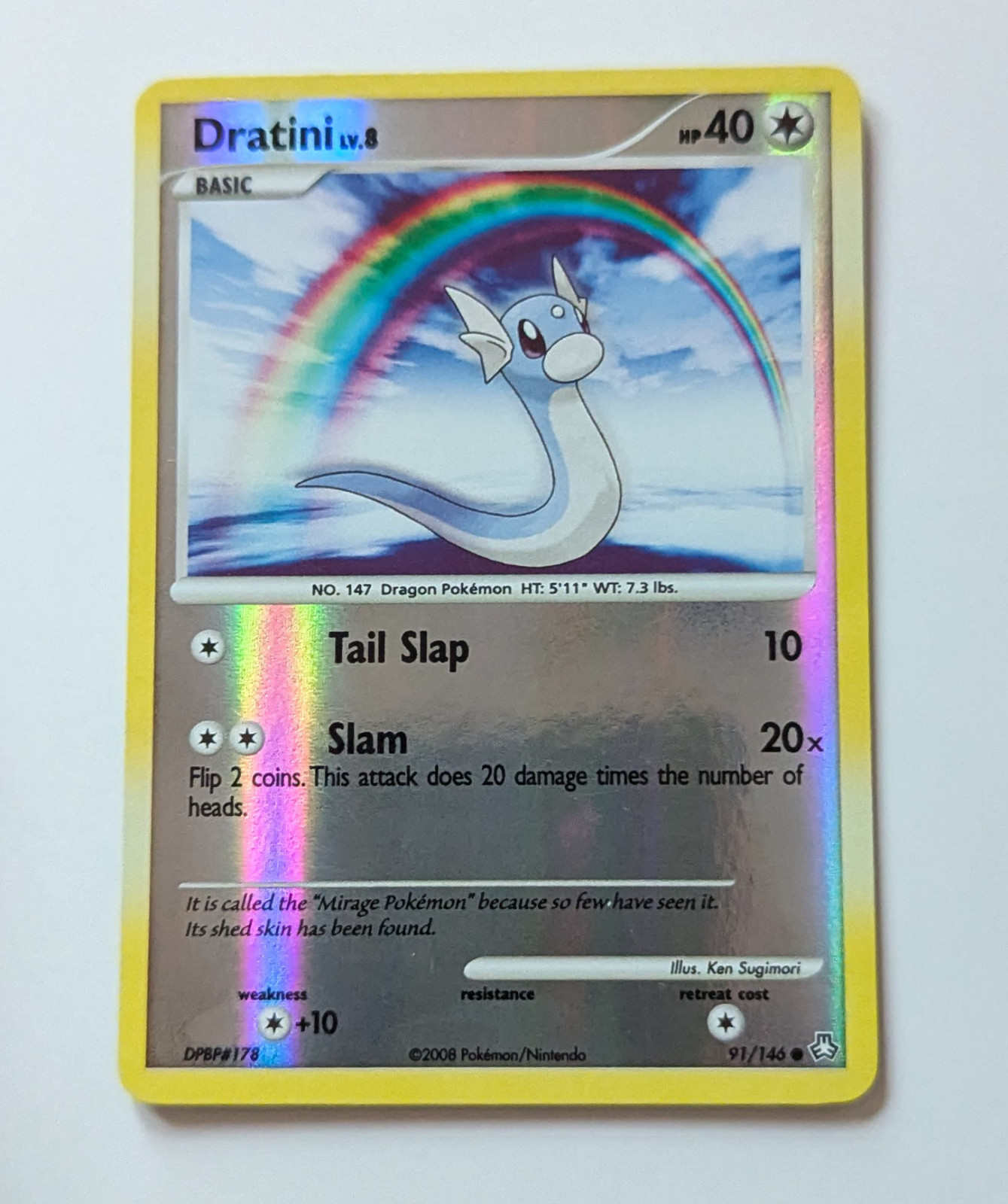 Dratini 91/146 Legends Awakened Reverse Holo Common Pokemon Card VLP