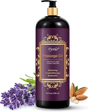 Aromatherapy Lavender Massage Oil, 10 fl oz Relaxing Massage Oil for Massage The