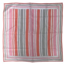 Vintage VERA Neumann Scarf  Signed  Pink Gray - 21" Square
