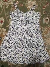 Ladies Sz Large American Eagle Daisy Print Strappy Sundress Button Front