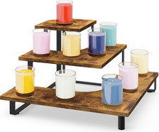 3 Tier Wooden Retail Display Shelves, Portable Display Rack for Retail Counter T