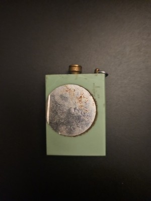 Vintage 1960s mitsugiri Japan Green Plastic Permanent  Match Lighter Keychain