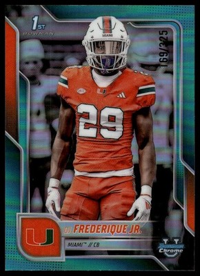 2025 Bowman University Chrome OJ Frederique Jr. #92 Aqua Refractor 169/325