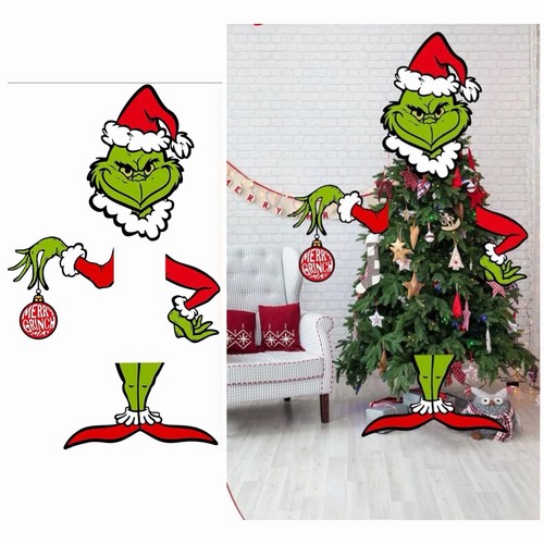 Merry Grinchmas Christmas Tree Decorations Grinch Tree Topper Ornament Holiday