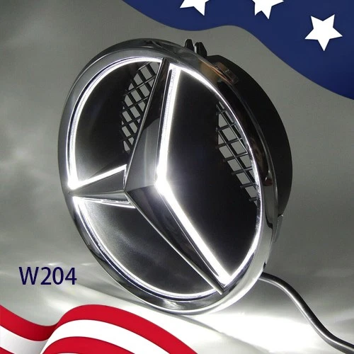 Front Emblem Grille Star Led Light Badge For Mercedes Benz W204 C250 C300 GLK300 Foto 2 de 4