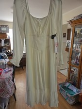 NEW Ladies Lightweight Long Sleeve Lace Accent Dress Very Nice!