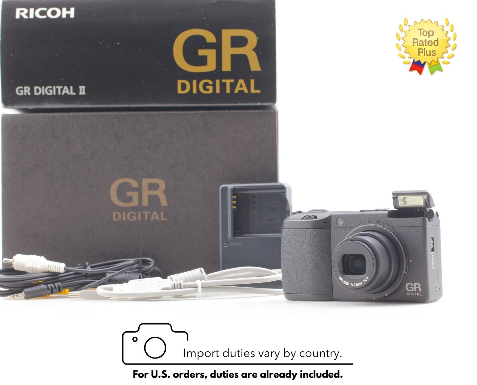 SH:2791 [Top MINT in BOX] Ricoh GR Digital II 10.1 MP Compact Camera From JAPAN