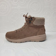 Skechers On The Go Glacial Ultra Woodlands Boots Womens 8 Brown Suede 16677