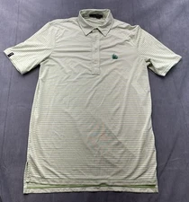 RLX Ralph Lauren Green Striped Men's Medium Polo Shirt Golf TPC Sawgrass Slim