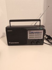 SONY ICF-34 4 BAND AM FM TV WB PORTABLE RADIO TESTED WORKING