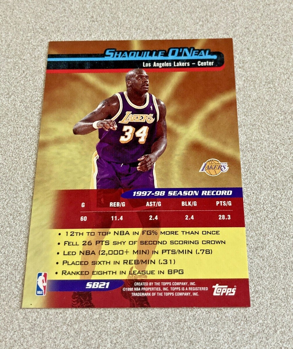 1998-99 Topps Postmen #SB21 Shaquille O'Neal Lakers | eBay