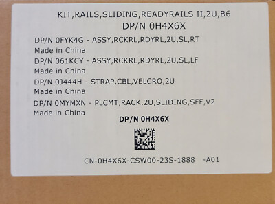dell 61kcy 2u r520 r530 r720 r720xd r730 r730xd r820... Sliding Ready Rails 2U 0H4X6X For Dell PowerEdge R520 R530 R720 R720XD ...