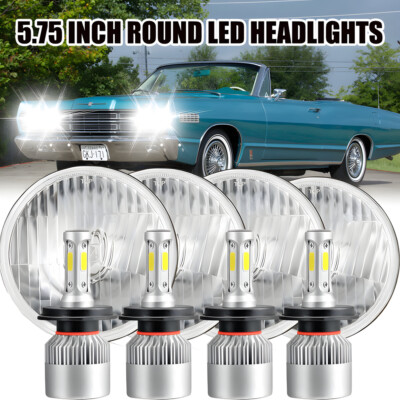 For Mercury Cougar 1967-76 Monterey Comet 5.75'' LED Headlights Hi/Lo 4PCS