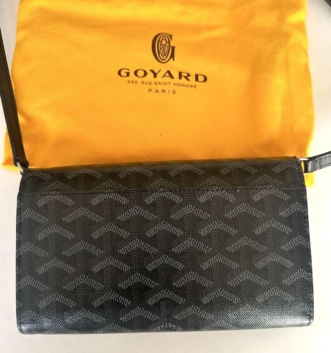 Borsa GOYARD Varenne borsa a tracolla portafoglio jet nera borsa a tracolla prova d'autore