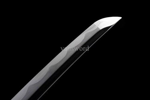 Handmade Japanese Wakizashi T8 Steel Clay Tempered Abrasive Sword Full Tang Red. - Picture 7 of 10